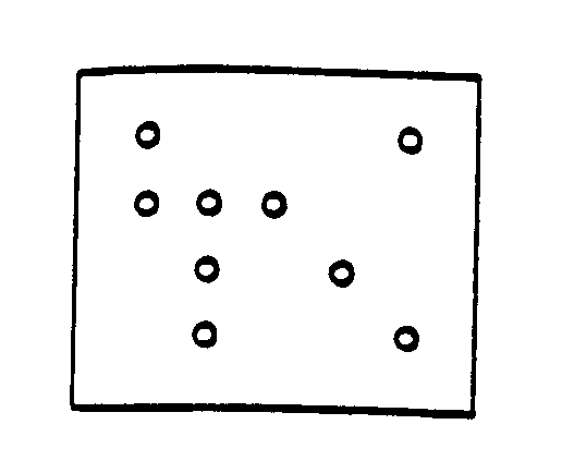 Fig. 10 A card cut from the pattern of Fig. 9. (subclasses59+)   
