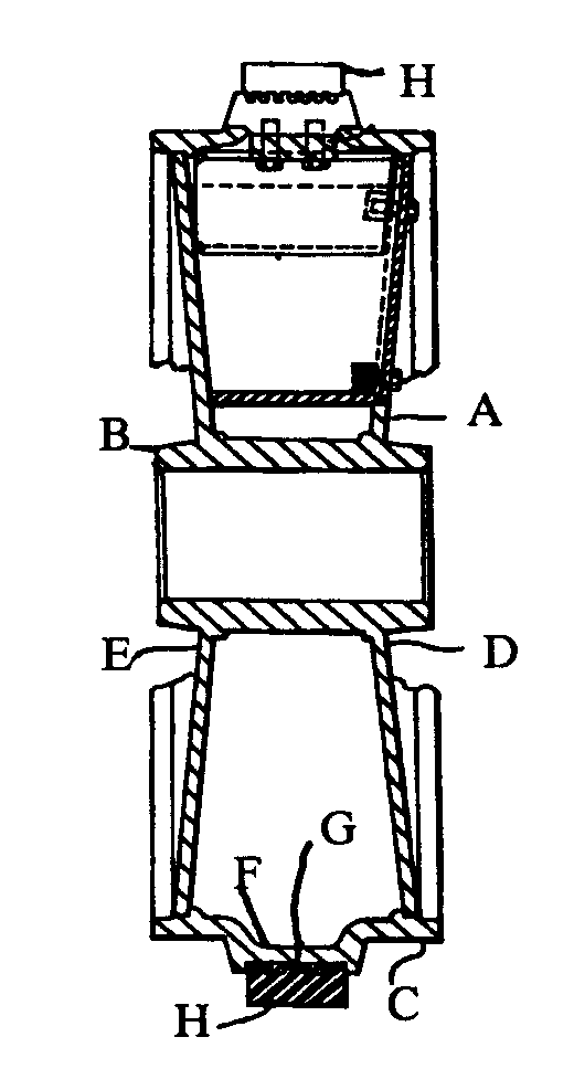 A-Roller or wheel; B-Hub; C - Rim; D,E - Wheel panels;F,G - Rim outer and inner surfaces
