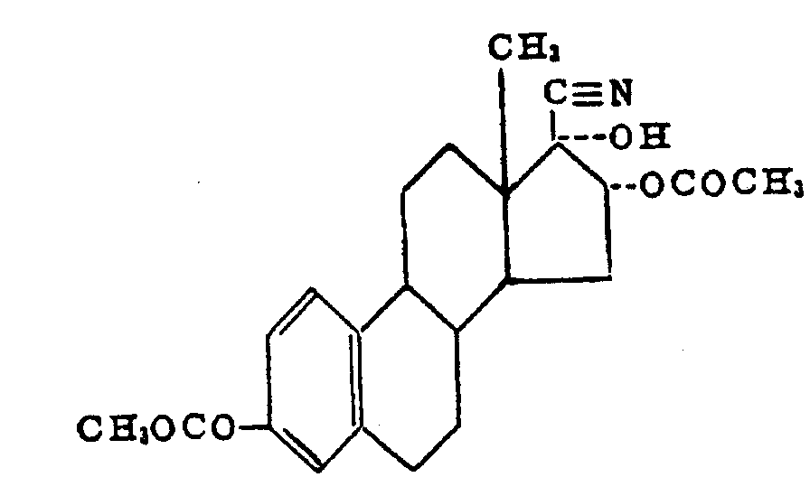 17B-cyano-3, 16a-diacetoxyestr -1,3,5(10)-trien-17a-ol
