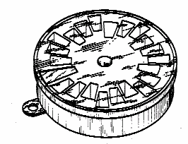 Example of a design for a dial type storage container for apill or tablet.
