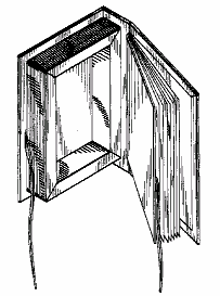 Example of a design for container that simulates a book.
