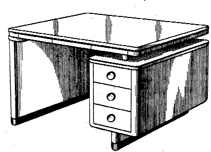 Figure 1. Example of a design for a desk top spaced from support.   

