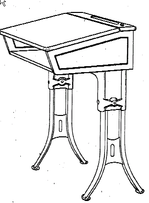 Figure 2. Example of a design for a workstation shelf below work surface.   
