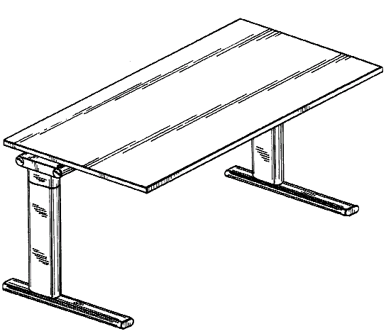 Figure 1. Example of a design for a workstation with dual legs.
