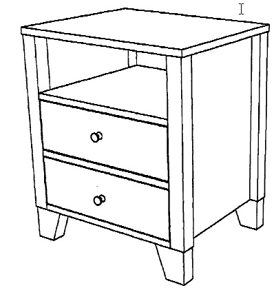 Figure 1. Example of a design for a nightstand.
