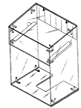 Figure 1. Example of a design for transparent visible and enclosed storage.   
