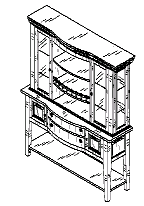 Figure 2. Example of a design for visible and enclosed storage with inset and transparent panel.   
