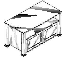 Figure 1. Example of a design for visible and enclosed storage with transparent panel.   
