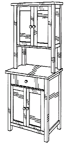 Figure 2. Example of a design for a hutch with inset.   
