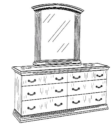 Figure 1. Example of a design for a dresser with mirror.   
