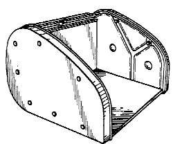 Figure 2.    Example of a design for an open roll-top cabinet.
