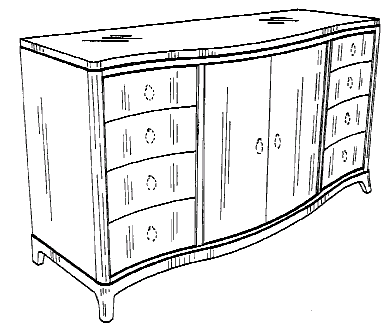Figure 2. Example of a design for a symmetrical dresser.
