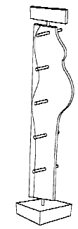 Figure 1. Example of a design for a pregnant-shaped stand.
