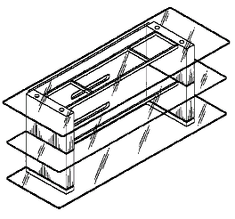 Figure 2. Example of a design for a superposed shelving unit.   
