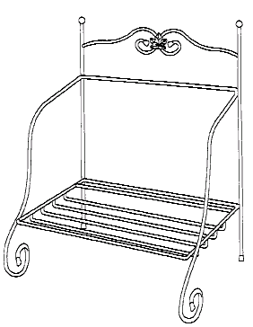 Figure 1. Example of a design for a one-shelf wire rack.
