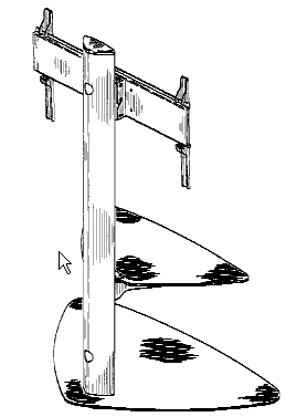 Figure 1. Example of a design for a stepped display stand.
