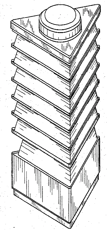 Figure 1. Example of a design for a display stand with inclined surfaces.   
