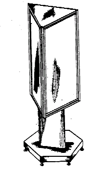 Figure 1. Example of a design for a triangular display stand.   

