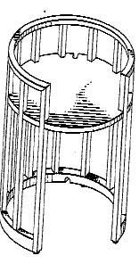 Figure 1. Example of a design for a circular telephone stand.
