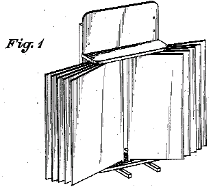 Figure 2. Example of a design for a swinging panels display.
