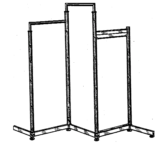 Figure 1. Example of a design for a straight-rod sales stand.
