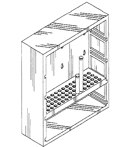 Figure 2. Example of a design for a bead storage cabinet with apertures.   
