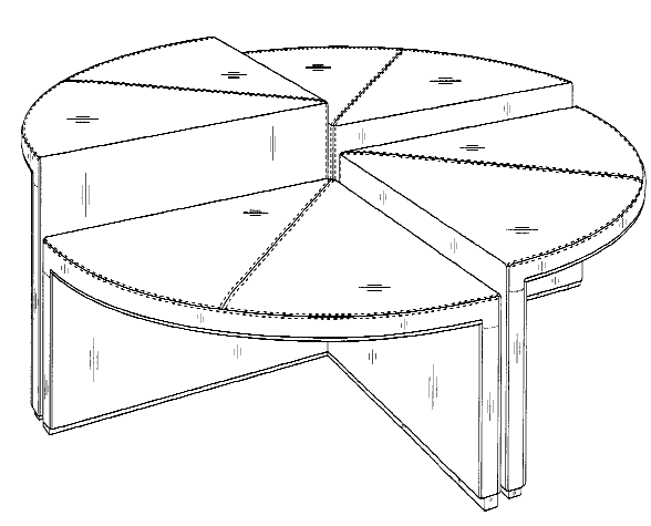 Figure 2. Example of a design for a nesting table.   
