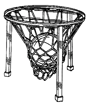 Figure 2. Example of a design for a basketball motif table.
