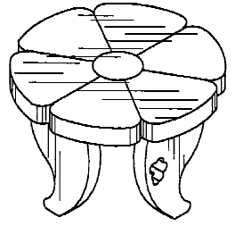 Figure 1. Example of a design for a flower table.

