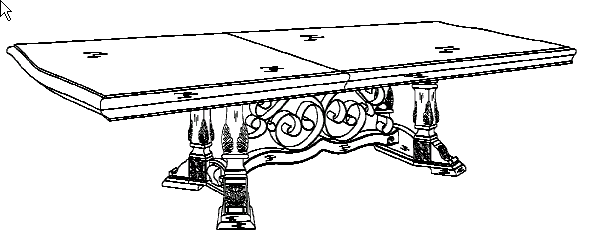Figure 1. Example of a design for a table with scroll.
