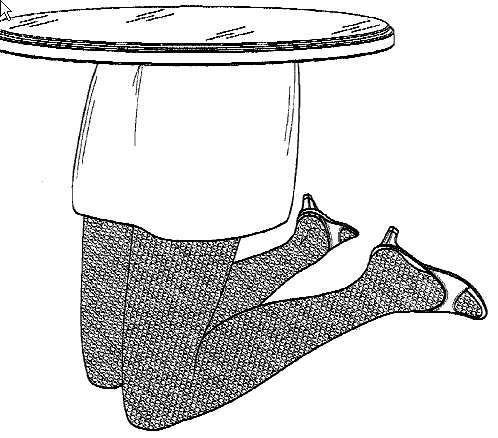 Figure 2. Example of a design for a decorative table with human-like legs.   

