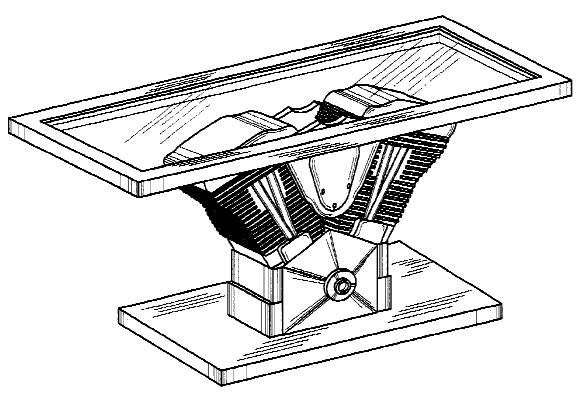 Figure 2. Example of a design for a coffee table with ornamental feet.   
