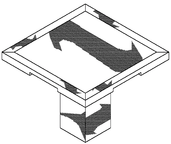 Figure 1. Example of a design for a unitary pedestal table.
