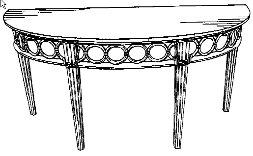Figure 1. Example of a design for a console table.
