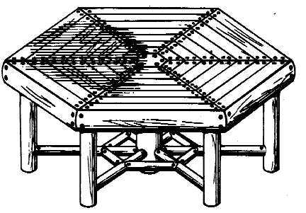 Figure 1. Example of a design for a table with patterned top.
