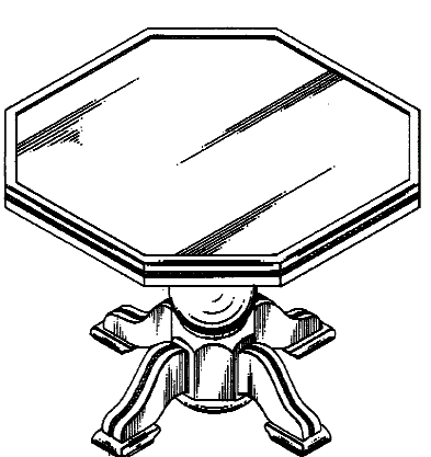 Figure 2. Example of a design for a table with unitary pedestal.

