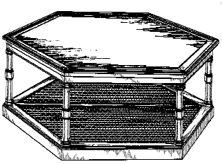 Figure 1. Example of a design for a six-sided table.
