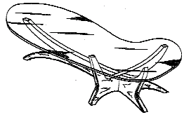 Figure 2. Example of a design for a freeform transparent top table.
