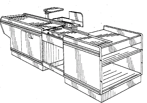 Figure 1. Example of a design for a checkout counter unit for standing user.
