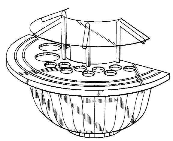 Figure 2. Example of a design for a food service counter with sneeze guard.   
