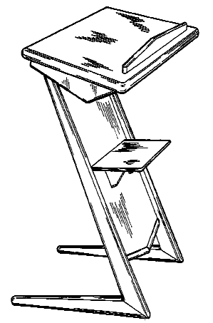 Figure 1. Example of a design for a collapsible lectern.
