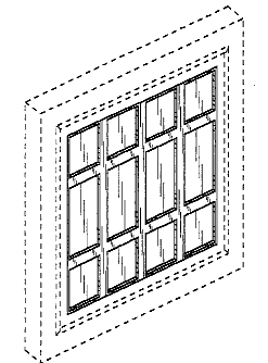 Figure 2. Example of a design for a door front with distinct sections.   
