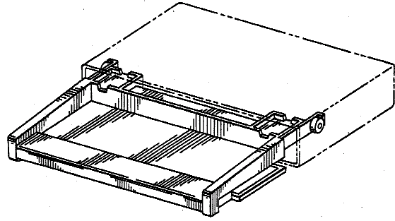 Figure 1. Example of a design for a compartmented keyboard drawer.   
