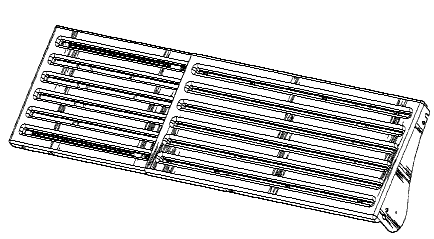 Figure 1. Example of a design for a shelf with slats.   
