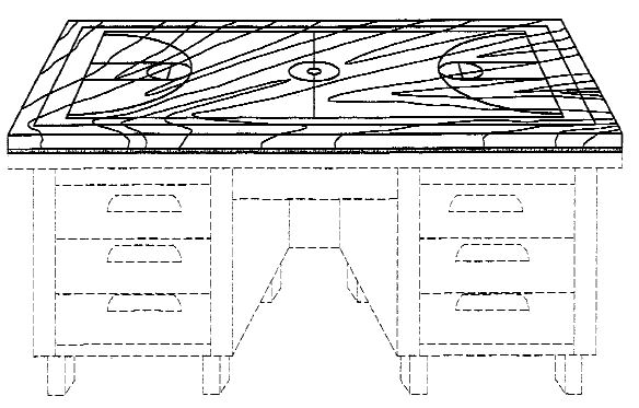 Figure 2. Example of a design for a basketball court  desk top.   
