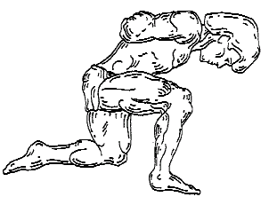 Figure 1. Example of a design for a human-shaped pedestal base for a table.   
