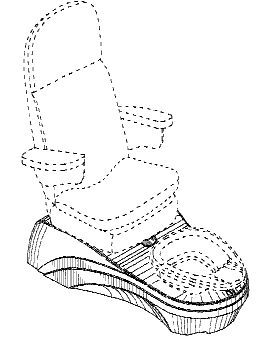 Figure 1. Example of a design for a base for a spa chair.   
