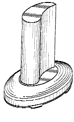 Figure 1.    Example of a design for an oval display base.   
