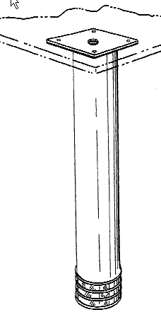 Figure 2. Example of a design for a straight support for an article of furniture.   

