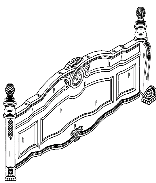 Figure 1. Example of a design for a footboard with repeating panels.
